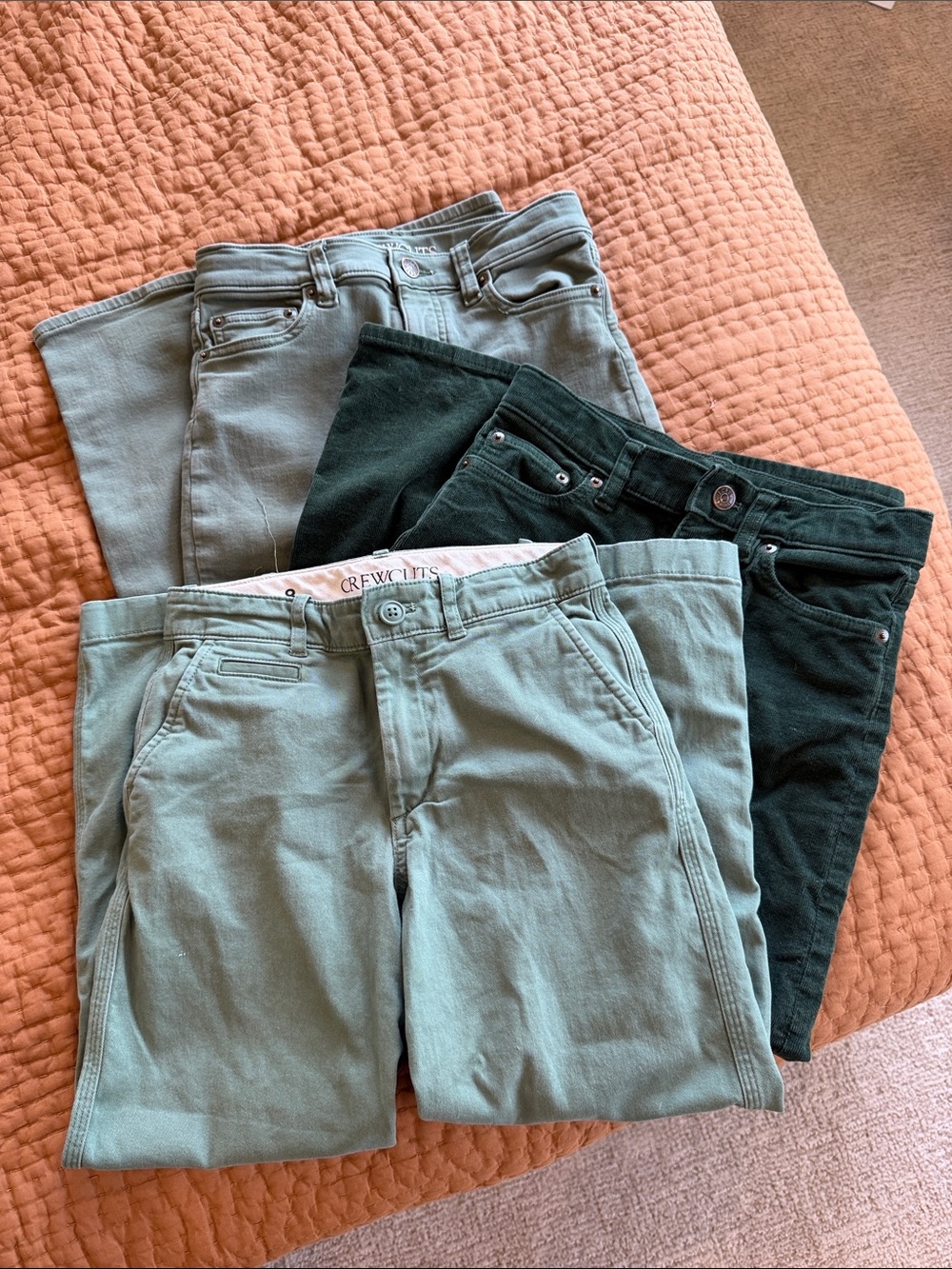 Lot of 3 J. Crew Kids Pants - chinos, corduroys, and jeans